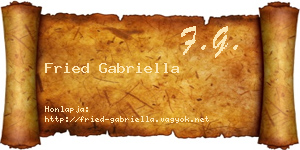 Fried Gabriella névjegykártya