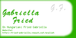 gabriella fried business card